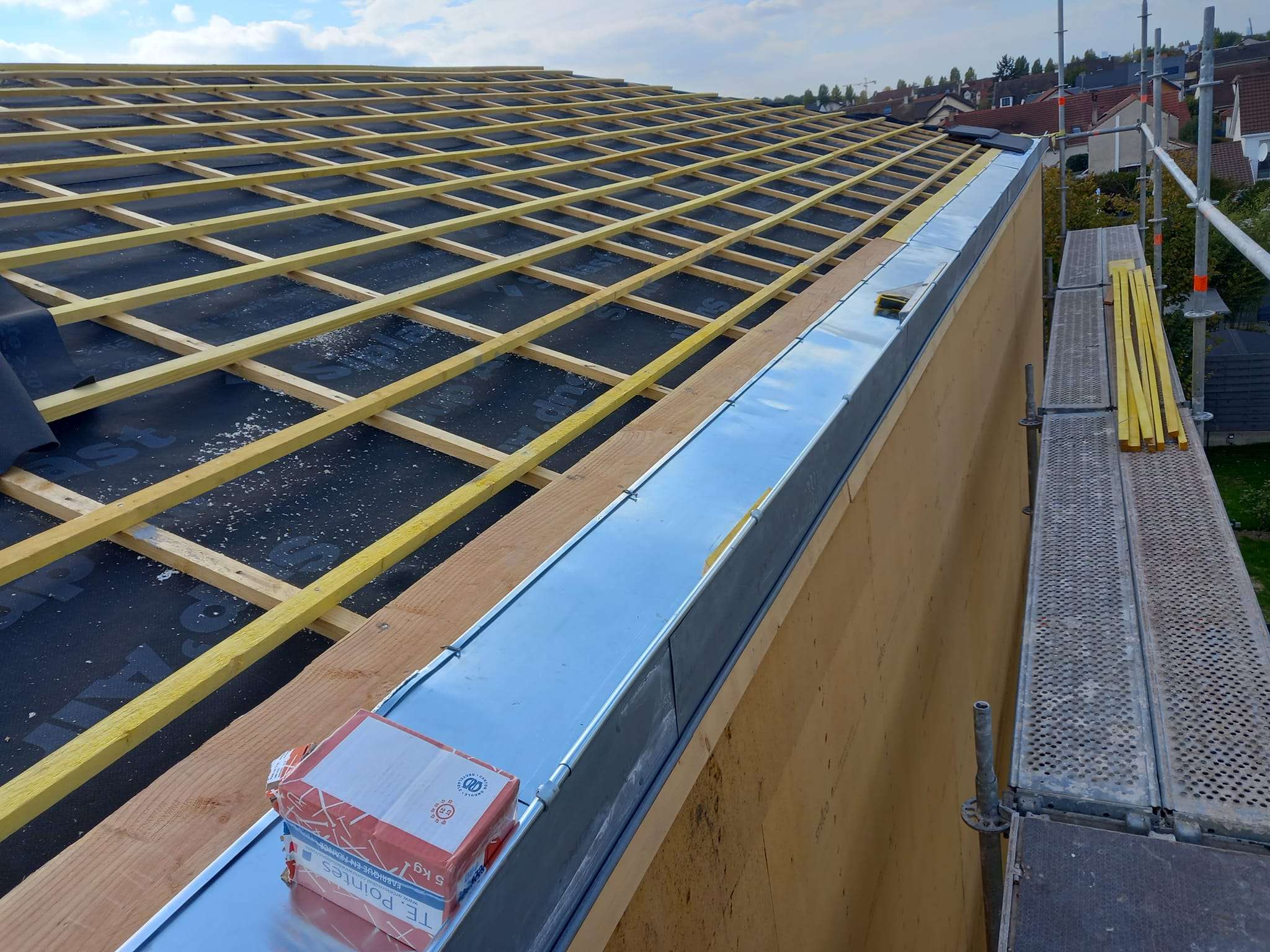 Toit en construction